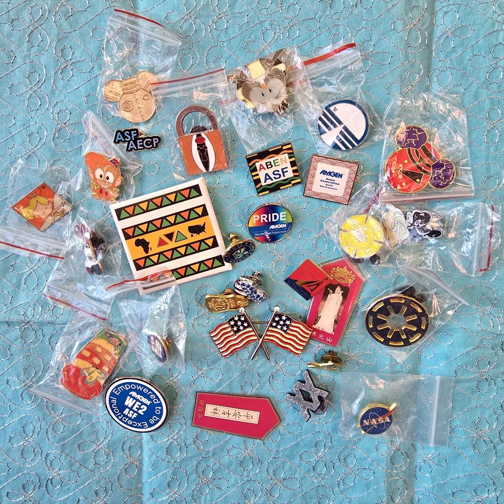 Vibrant Kids Pin Set with Flags and Fun Designs